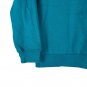 Blair Teal V-Neck Long Sleeve Pullover Sweatshirt Size L Cotton Blend