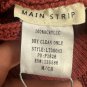 Knotted V Neck Brick Red Sweater Acrylic Long Sleeve Made In China Medium Size