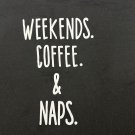 Joyspun Women’s 2X Black Graphic T-Shirt Weekends Coffee And Naps Relaxed Fit Joyspun Women’s 2X Black Graphic T-Shirt Weekends Coffee And Naps Relaxed Fit