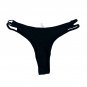 Black Double Strap Bikini Panties - Size S