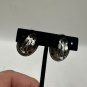 Oval Silver-Tone Clip-On Earrings By Whiting & Davis Co.
