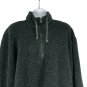 Unionbay Mens Black Sherpa Fleece Pullover Half Zip Large Cozy Warm Sweater