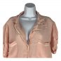 Abercrombie & Fitch Womens XL Blush Pink Button-Up Shirt Short Sleeve