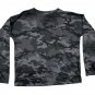 Avia Mens Medium Black & Gray Camo Long Sleeve Shirt Lightweight Activewear Top