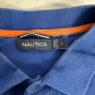 Nautica Mens Polo Shirt Blue Size L Classic Fit Short Sleeve 100% Cotton Casual