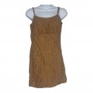 Wild Fable Plaid Mini Slip Dress Womens Small Checkered Brown/Orange Rayon Blend