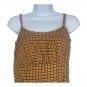 Wild Fable Plaid Mini Slip Dress Womens Small Checkered Brown/Orange Rayon Blend