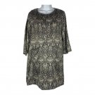 Zara Woman Snake Print Dress With 3/4 Sleeves & Keyhole Neckline Size Small Zara Woman Snake Print Dress With 3/4 Sleeves & Keyhole Neckline Size Small
