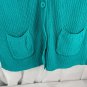 Woman Within Plus Size 2X Open Front Cardigan Sweater Teal 3/4 Sleeve