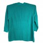 Woman Within Plus Size 2X Open Front Cardigan Sweater Teal 3/4 Sleeve
