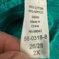 Woman Within Plus Size 2X Open Front Cardigan Sweater Teal 3/4 Sleeve
