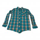 Arizona Jean Co Womens Plaid Long Sleeve Button-Down Shirt XL Blue & Orange