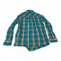 Arizona Jean Co Womens Plaid Long Sleeve Button-Down Shirt XL Blue & Orange
