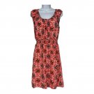 Faded Glory Coral Print Womens Sleeveless Dress Size M (8-10) Elastic Waist Faded Glory Coral Print Womens Sleeveless Dress Size M (8-10) Elastic Waist