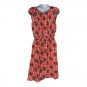 Faded Glory Coral Print Womens Sleeveless Dress Size M (8-10) Elastic Waist