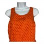 Old Navy Womens Orange Sleeveless Eyelet Dress Size 6 Cotton Lined Casual India