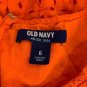 Old Navy Womens Orange Sleeveless Eyelet Dress Size 6 Cotton Lined Casual India