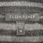 Eileen Fisher Womens Black & Gray Striped Cowl Neck Sweater Size M Viscose Blend