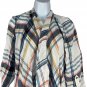 Maurices Medium Womens Plaid Waterfall Cardigan Lightweight Open Front Draped