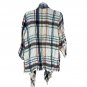 Maurices Medium Womens Plaid Waterfall Cardigan Lightweight Open Front Draped