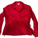 JM Collection Red Wrap Blouse Size 16 Womens Long Sleeve Button Cuffs JM Collection Red Wrap Blouse Size 16 Womens Long Sleeve Button Cuffs