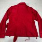 JM Collection Red Wrap Blouse Size 16 Womens Long Sleeve Button Cuffs