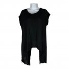 Topshop Womens Black Sleeveless High-Low Tunic Top Size 4