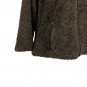 Black Diamond Brown Sherpa Fleece Jacket Zip Front Pockets Womens Size Large USA