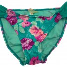 Floral Bikini Bottom By Hot Coconut Womens Size S Teal Pink Purple Nylon/Spandex Floral Bikini Bottom By Hot Coconut Womens Size S Teal Pink Purple Nylon/Spandex