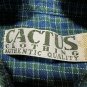 Cactus Clothing Mens L Green & Blue Plaid Button-Up Shirt Long Sleeve Cotton