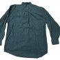 Cactus Clothing Mens L Green & Blue Plaid Button-Up Shirt Long Sleeve Cotton