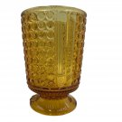 Richards & Hartley Amber Glass Spooner Buttons & Bars EAPG Three Panel Antique Richards & Hartley Amber Glass Spooner Buttons & Bars EAPG Three Panel Antique