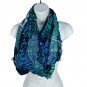 APT. 9 Womens Rayon Blue Green Infinity Scarf Abstract Print Lightweight China