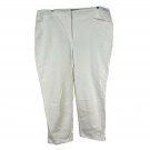 Fabulously Slimming Chicos Womens White Cotton Blend Crop Pants Size 2.5 Regular