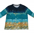 Exclusive Womens XXL 3/4 Sleeve Multicolor Abstract Print Top Exclusive Womens XXL 3/4 Sleeve Multicolor Abstract Print Top