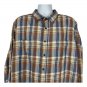 George Classic Fit Mens Plaid Button-Up Shirt Size 2XL Cotton Blend