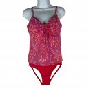 Lands End Womens Tankini Swimsuit Top & Bottom Size 8 Pink/Red Floral Lands End Womens Tankini Swimsuit Top & Bottom Size 8 Pink/Red Floral
