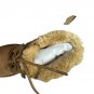 Carlkarida Mens Fur-Lined Work Boots Brown Size 6.5 Lace-Up Rugged Durable Grip