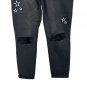 No Boundaries High Rise Mom Jeans With Star Embroidery & Distressed Knees Size 9