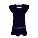 Holiday Editions Girls Velvet Purple Dress Medium 7/8 Short Sleeve Sequin Accent