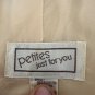 Petites Just For You Womens Beige Blazer Sz 12 Made In Japan Button Cuffs Design