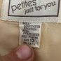 Petites Just For You Womens Beige Blazer Sz 12 Made In Japan Button Cuffs Design
