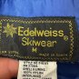 Edelweiss Skiwear M Blue Insulated Nylon Ski Pants With Polyester Interlining