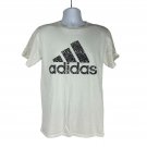 Adidas The Go-To Tee Mens Medium White Cotton Blend Classic Logo Casual Shirt