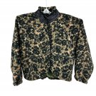 Johnny Was Calme XXL Printed Fleece Jacket Camouflage Pattern Polyester & Bamboo