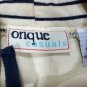 Onque Casuals Womens Yellow Full Zip Hooded Cardigan Large Cotton Striped Lining