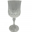 Cristal DArques Longchamp Vintage Lead Crystal Wine Glass Faceted/Cut 6.5"