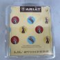 Ariat Lilâ Stompers Baby Moccasin Shoes Size 3 Denim & Brown Soft Sole USA Logo
