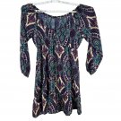Earthbound Trading Co Boho Tunic Dress Women’s Large 3/4 Sleeve Paisley Print Earthbound Trading Co Boho Tunic Dress Women’s Large 3/4 Sleeve Paisley Print