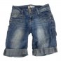 No Boundaries Womens Denim Shorts Size 3 Blue Casual Faded Cuffed Distressed